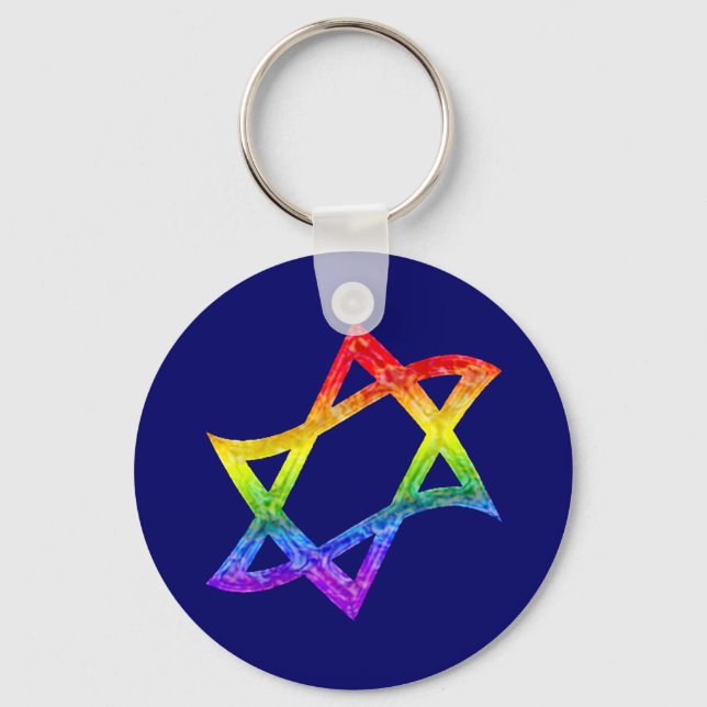 Llavero Estrella arcoiris de David Keychain (Anverso)