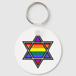 Llavero Estrella arcoiris del orgullo gay personalizable d