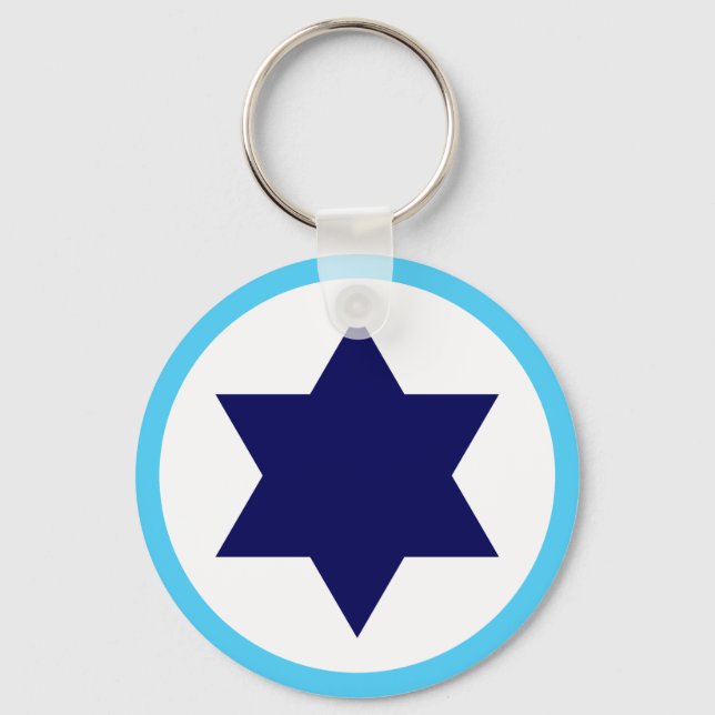 Llavero Estrella azul de la IAF israelí Roundel (Anverso)