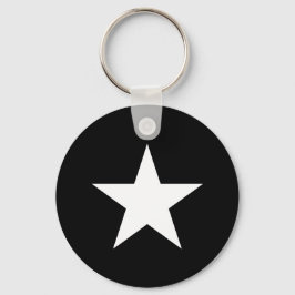 Llavero Estrella - Blanco Negro - Emo - Keychain