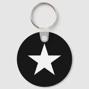Llavero Estrella - Blanco Negro - Emo - Keychain
