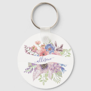 Llavero Estrella de agua floral personalizada