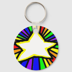 Llavero estrella de arco iris