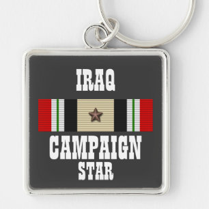 LLAVERO ESTRELLA DE CAMPAÑA / VETERANO IRAQ / CADENA CLAVE