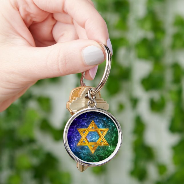 Llavero Estrella de David Galaxy - Magen David (Mano)