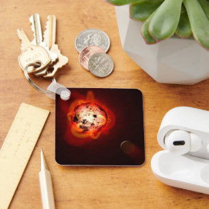 Llavero Estrella De Enano Rojo Orbida Por Un Exoplaneta Hi