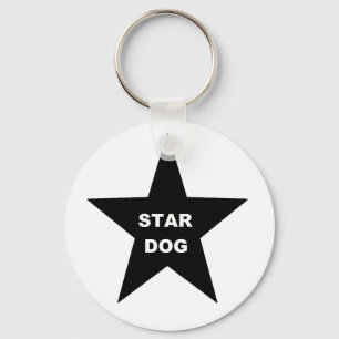 Llavero Estrella de la cadena de claves: Perro negro
