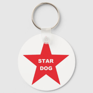 Llavero Estrella de la cadena de claves: Perro rojo