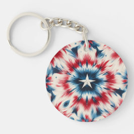 Llavero Estrella de los Estados Unidos "una nación bajo Di