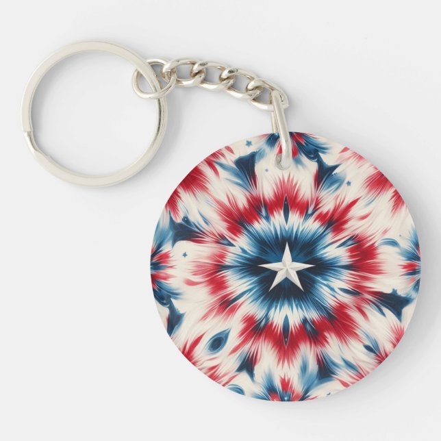 Llavero Estrella de los Estados Unidos "una nación bajo Di (Frente)