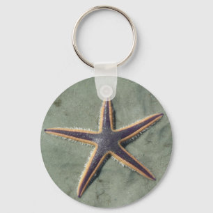 Llavero Estrella de mar morada Starfish en la playa