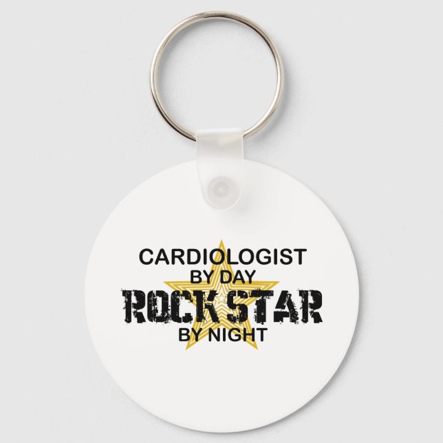 Llavero Estrella de rock cardiólogo por noche (Anverso)