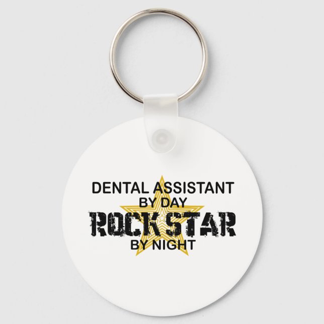 Llavero Estrella de rock de asistente dental (Anverso)