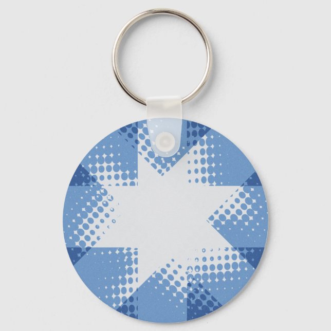 Llavero Estrella de semitono retro (Anverso)