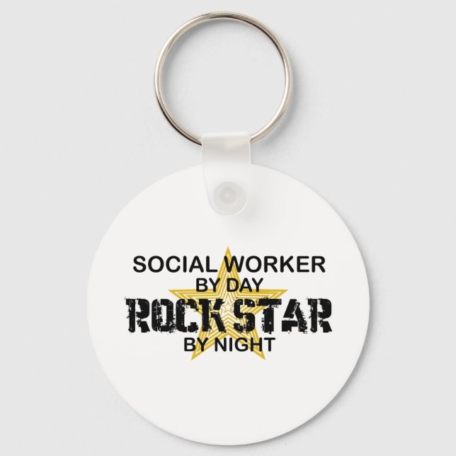 Llavero Estrella del rock de los trabajadores sociales de  (Anverso)