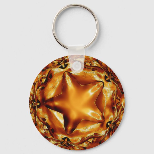 Llavero Estrella elegante de Navidades de cobre de Moda (Anverso)