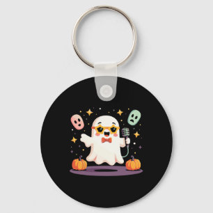 Llavero Estrella fantasma de Halloween con micrófono