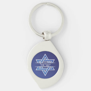 Llavero Estrella Israelí De David En Bandera Hebrea