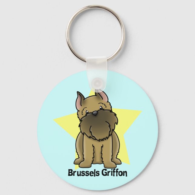 Llavero Estrella kawaii recortada bruselina (Anverso)