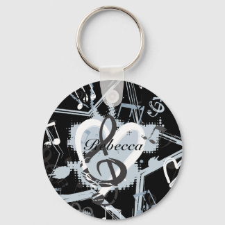 Llavero Estrella musical personalizada nota patrón de dise