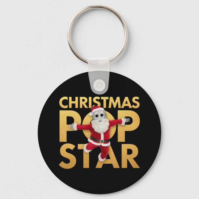 Llavero Estrella pop de navidades, fiesta llena de color (Anverso)