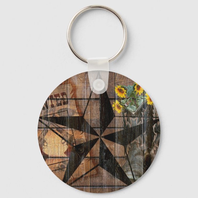 Llavero Estrella ruidosa de Texas Occidental Boots de Cowb (Anverso)