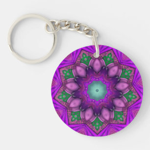 Llavero Estrella verde púrpura rosa ~ Keychain