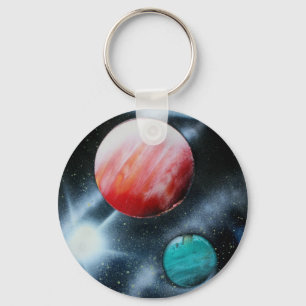 Llavero Estrella verde roja de los planetas y del blanco