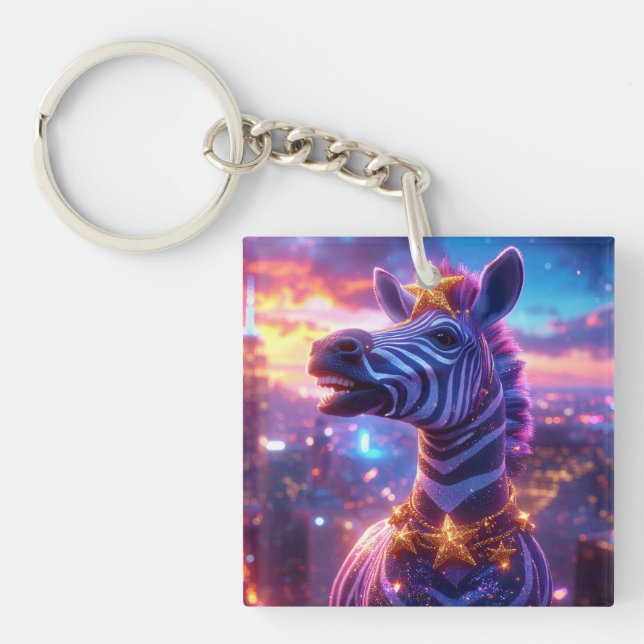 Llavero Estrellas Aad Stripes con ZEBRA ZANZIBAR (Frente)