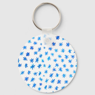 Llavero Estrellas acuarelas - azul