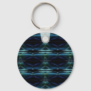 Llavero Estrellas de arcoiris verdes azules, patrón Artdec