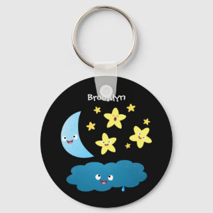 Llavero Estrellas de canto, personalizado de luna y nube