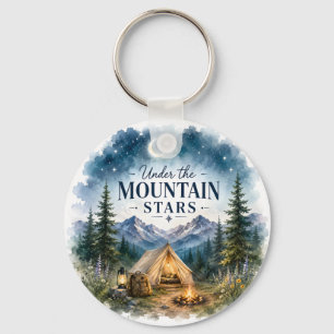 Llavero Estrellas de la montaña bajo la montaña Camping No