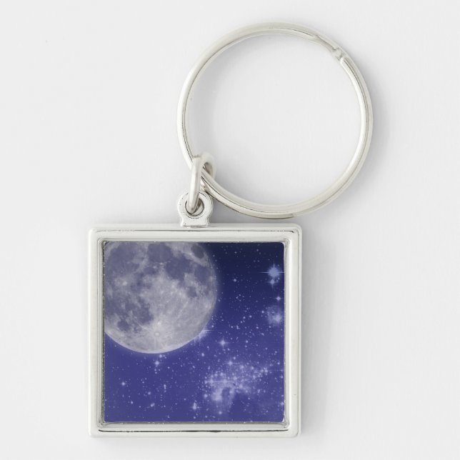 Llavero Estrellas de luna y brillantes (Frente)