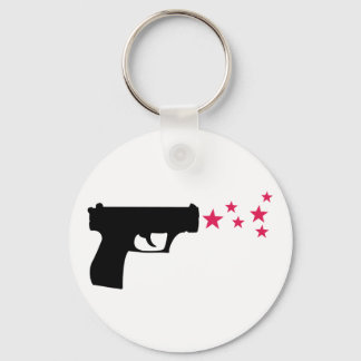 Llavero estrellas de pistolas negras