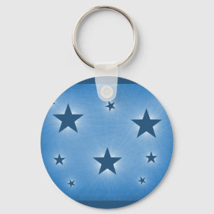 Llavero Estrellas en la cadena de cielo nocturno, azul