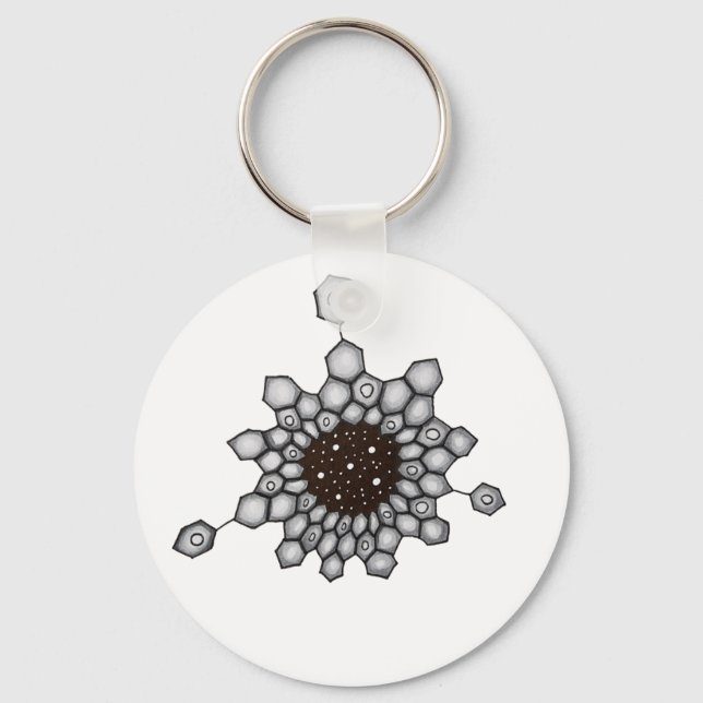 Llavero Estrellas espaciales de estructura aromática de qu (Anverso)