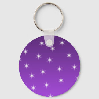 Llavero Estrellas moradas y blancas, patrón.