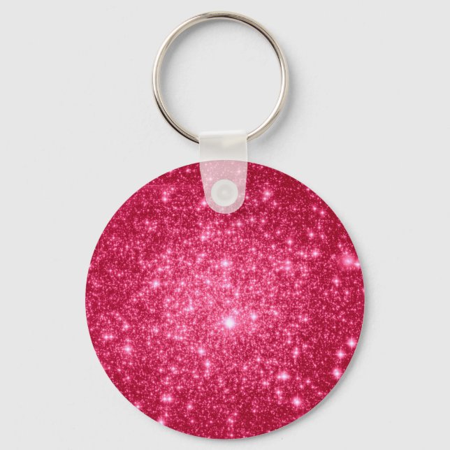 Llavero Estrellas rosadas calientes (Anverso)