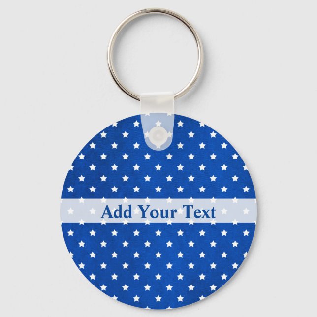 Llavero Estrellas sobre textura de tejido digital por Shir (Anverso)