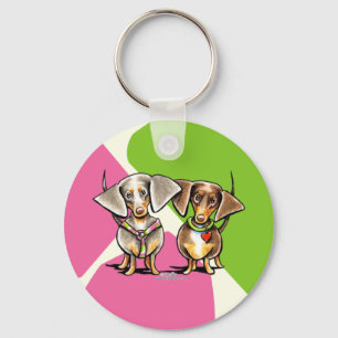 Llavero Estrellazo de Dachshunds Dappled