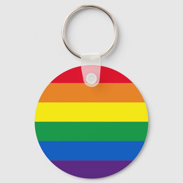 Llavero Estriberas de arcoiris colores Bandera gay Lgbt (Anverso)