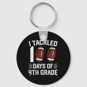 Llavero Estudiante de fútbol de 4º grado en 100 días