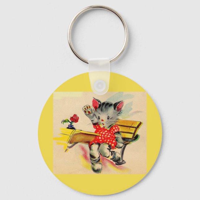 Llavero estudiante de gatito kitten (Anverso)