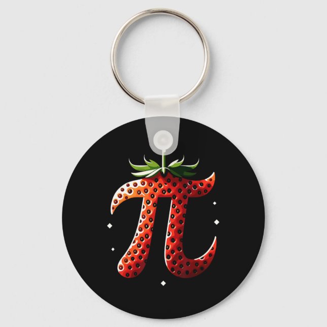 Llavero Estudiante de matemáticas divertida Strawberry Pi  (Anverso)