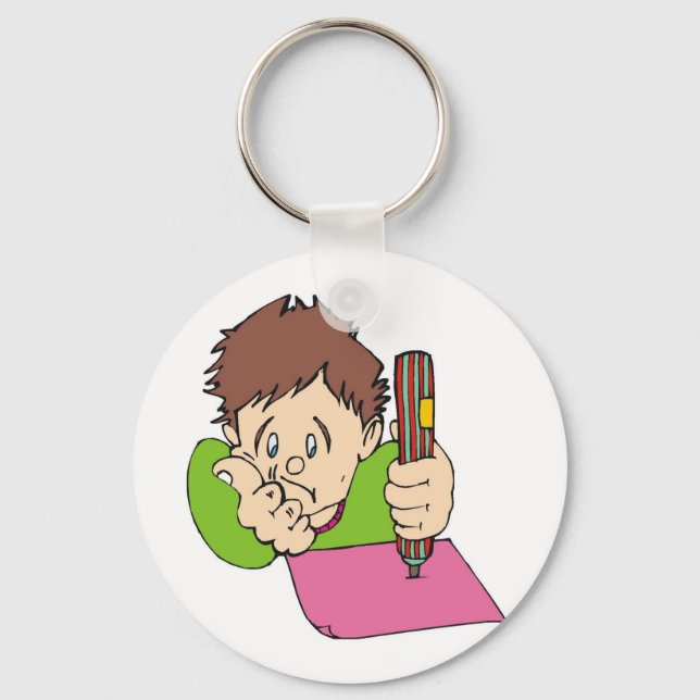 Llavero Estudiantes que estudian duro (Anverso)