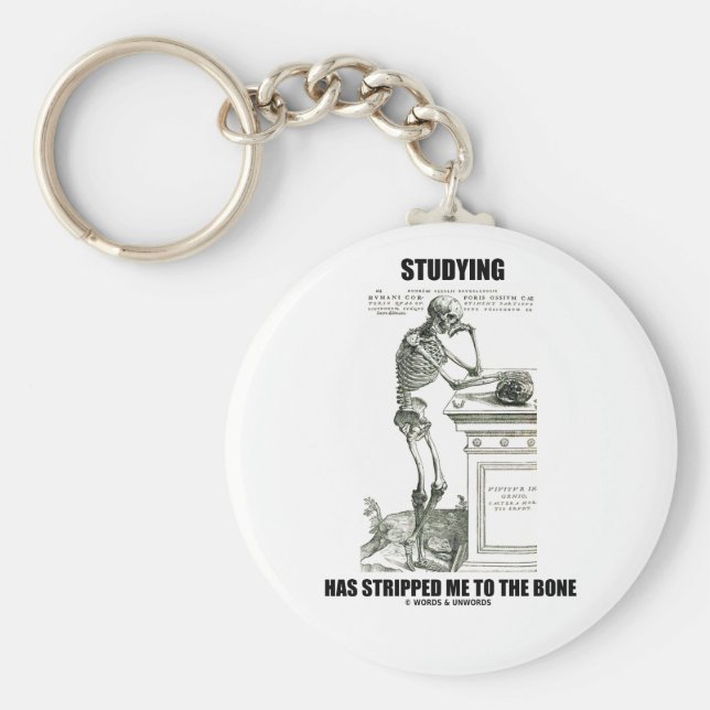 Llavero Estudiar Me Ha Despojado Del Hueso (Skeleton) (Frente)