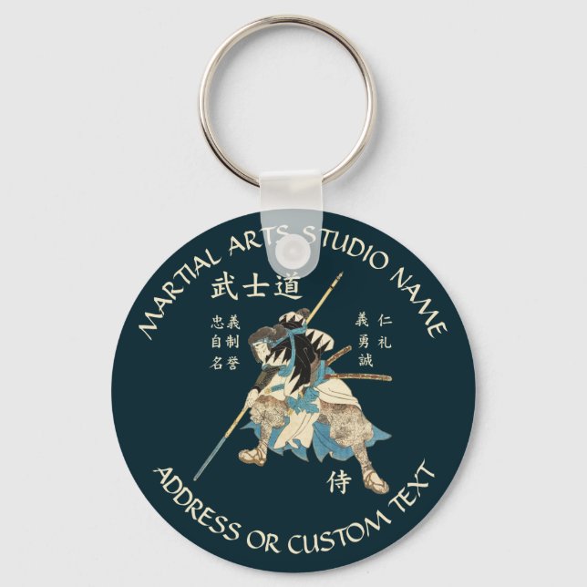 Llavero Estudio de Artes Marciales Karate Taekwondo Jiu-ji (Anverso)