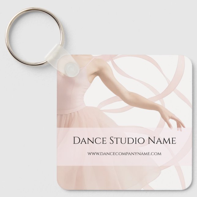 Llavero Estudio de Baile Rosa Suave (Anverso)