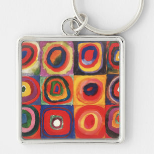 Llavero Estudio de color de Kandinsky Cuadrados Círculos A